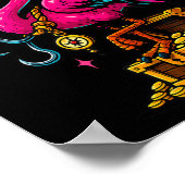 Pirate Flamingo Adventure Map Jolly Roger Hallowee Poster (Hoek)