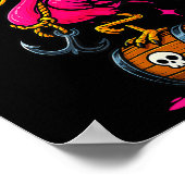 Pirate Flamingo Adventure Map Jolly Roger Hallowee Poster (Hoek)