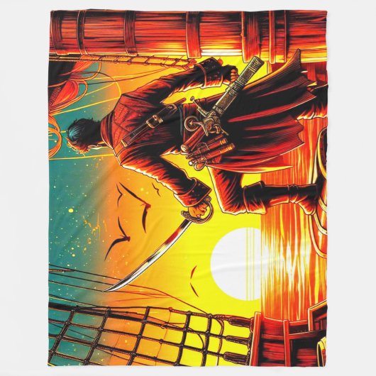 Pirate Fleece Deken (Voorkant)