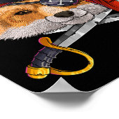 Pirate Fox Jolly Roger Halloween kostuum Crossbone Poster (Hoek)