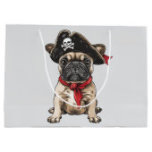 Pirate Franse Bulldog Skull Crossbones Groot Cadeauzakje (Achterkant)