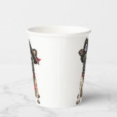 Pirate Franse Bulldog Skull Crossbones Papieren Bekers (Rechts)