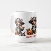 Pirate French Bulldog Halloween Frenchie Mom Koffiemok (Voorkant links)