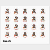 Pirate French Bulldog Halloween Frenchie Mom Ronde Sticker (Vel)