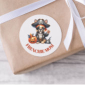 Pirate French Bulldog Halloween Frenchie Mom Ronde Sticker