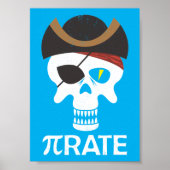 PiRate Funny Pi Day Wiskunde Poster (Voorkant)
