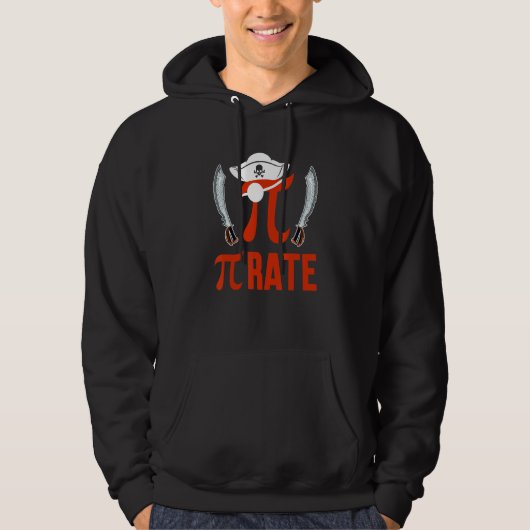 Pirate Funny Pi Symbol Math Lover Matching Teacher Hoodie (Voorkant)