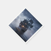 Pirate Galleon op een mistige avond Servet (Hoek)