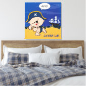 Pirate gepersonaliseerde jongens kamer Canvas kuns Afdruk (Insitu (Slaapkamer))