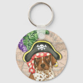Pirate German Shorthaired Pointer Sleutelhanger (Voorkant)