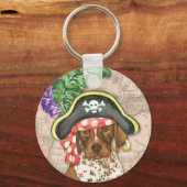 Pirate German Shorthaired Pointer Sleutelhanger (Voorkant)
