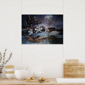 PIRATE GHOST-SCHIP VAN poster OP ROCKS (Keuken)