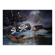 PIRATE GHOST-SCHIP VAN poster OP ROCKS