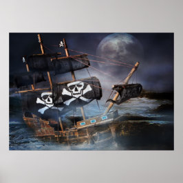 PIRATE GHOST-SCHIP VAN poster OP ROCKS