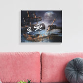 PIRATE GHOST SHIP CANVAS AFDRUK (Insitu (Woonkamer))