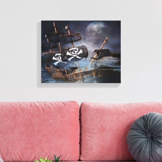 PIRATE GHOST SHIP CANVAS AFDRUK (Insitu (Woonkamer))