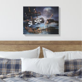 PIRATE GHOST SHIP CANVAS AFDRUK (Insitu (Slaapkamer))