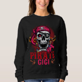 Pirate Gigi Halloween Skull Pirate Kostuum Familie Trui (Voorkant)