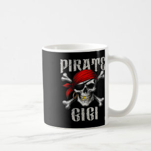 Pirate Gigi Jolly Roger Vlag en schedelbotten Koffiemok