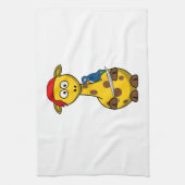 Pirate Giraffe Cartoon Theedoek (Verticaal)