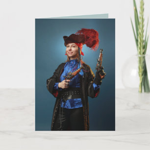 PIRATE GIRL BIRTHDAY-KAART KAART