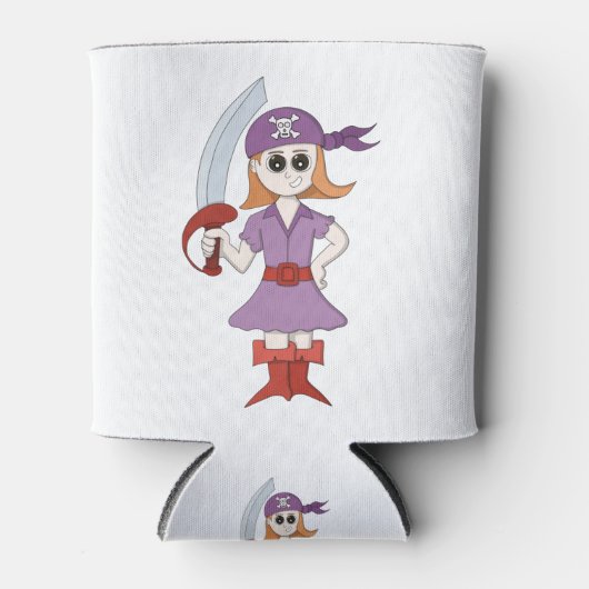 Pirate Girl Blikjeskoeler (Voorkant)