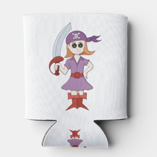 Pirate Girl Blikjeskoeler (Achterkant)