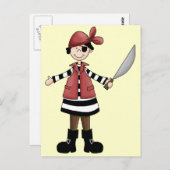 Pirate Girl Briefkaart (Voorkant / Achterkant)