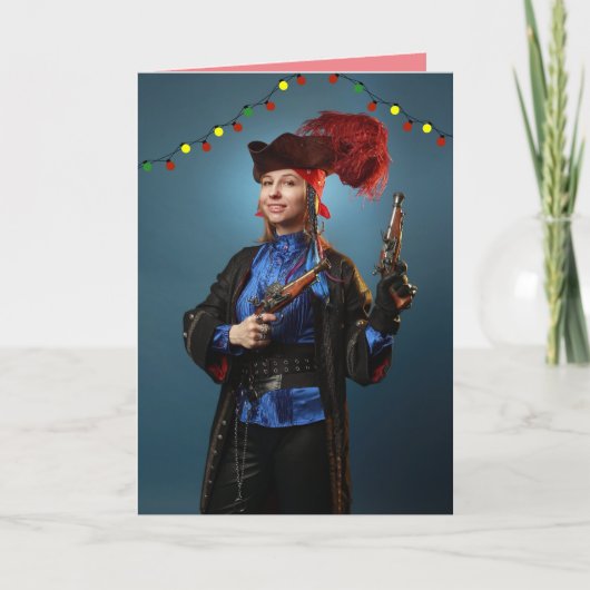PIRATE GIRL CHRISTMAS CARDS KAART (Voorkant)