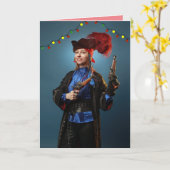 PIRATE GIRL CHRISTMAS CARDS KAART (Gele Bloem)