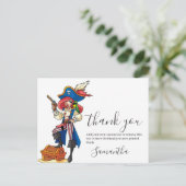 Pirate Girl Dank je Briefkaart (Staand voorkant)