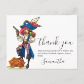 Pirate Girl Dank je Briefkaart (Voorkant)