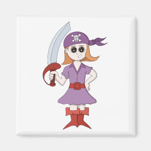 Pirate Girl Magneet (Voorkant)
