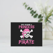 Pirate Girl Pirate Gift Girl Briefkaart (Staand voorkant)