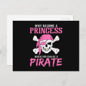 Pirate Girl Pirate Gift Girl Briefkaart (Voorkant / Achterkant)