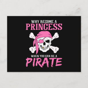 Pirate Girl Pirate Gift Girl Briefkaart