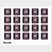 Pirate Girl Pirate Gift Girl Vierkante Sticker (Vel)