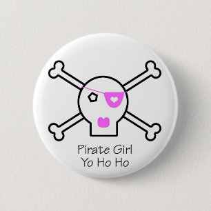 Pirate Girl Ronde Button 5,7 Cm