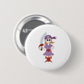 Pirate Girl Ronde Button 5,7 Cm (Voorkant /achterkant)