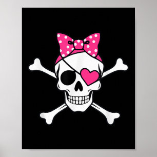 Pirate Girl Schedel Hart Outfit Peuter Valentijn P Poster