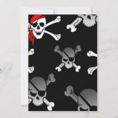 Pirate Girl thema uitnodiging (Achterkant)