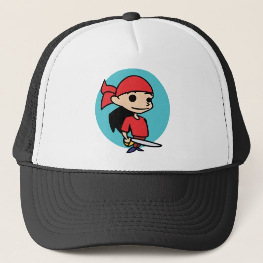 Pirate Girl Trucker Pet (Voorkant)