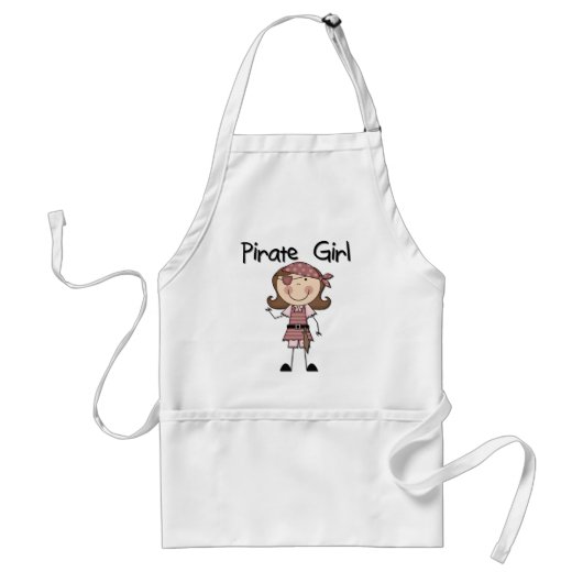 Pirate Girl Tshirts en Gifts Standaard Schort (Voorkant)