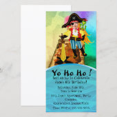 Pirate girl-uitnodiging (Voorkant / Achterkant)