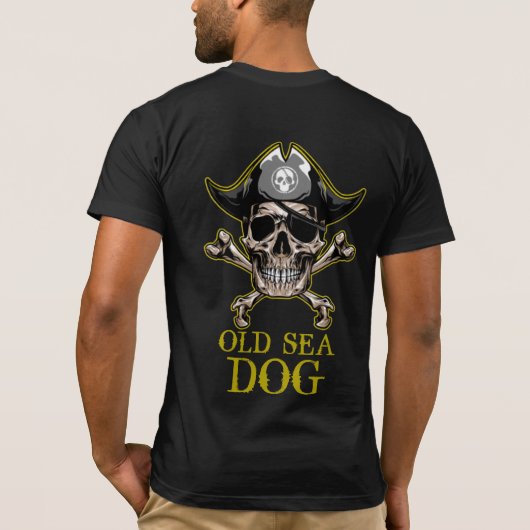 Pirate GOLD OLD ZEE DOG T-shirt (Achterkant)