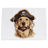 Pirate Golden Retriever Hond Schedel Groot Cadeauzakje (Voorkant)