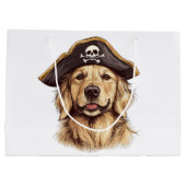 Pirate Golden Retriever Hond Schedel Groot Cadeauzakje (Achterkant)
