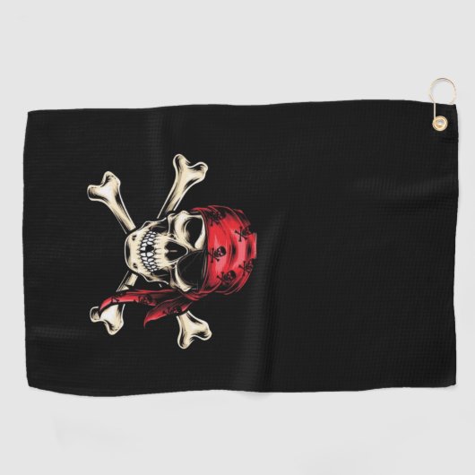 Pirate Golf Gift Golfhanddoek (Horizontaal)