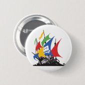 Pirate Google Ronde Button 5,7 Cm (Voorkant /achterkant)