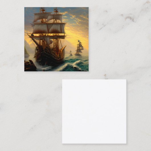 Pirate Graphic Vierkante Visitekaartje (Voorkant / Achterkant)